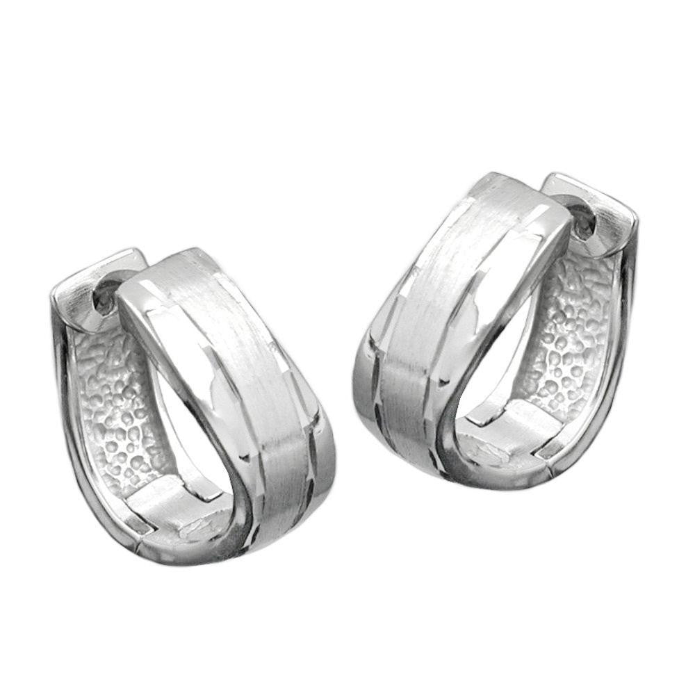 Hoop Earrings Polished Silver 925
