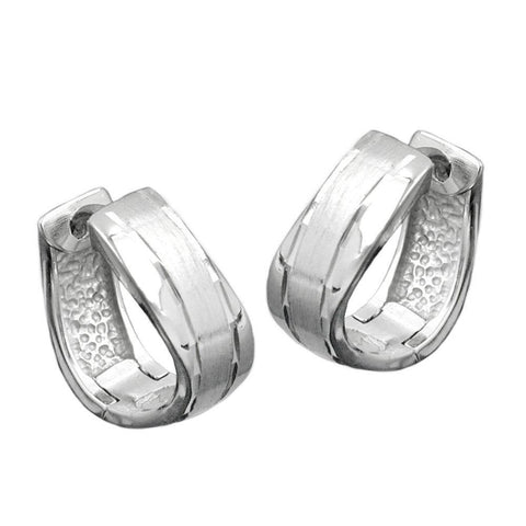 Hoop Earrings Polished Silver 925