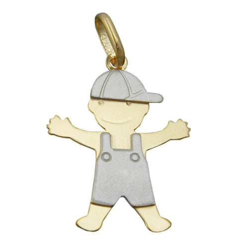 Pendant Boy Two Tone Silver 925