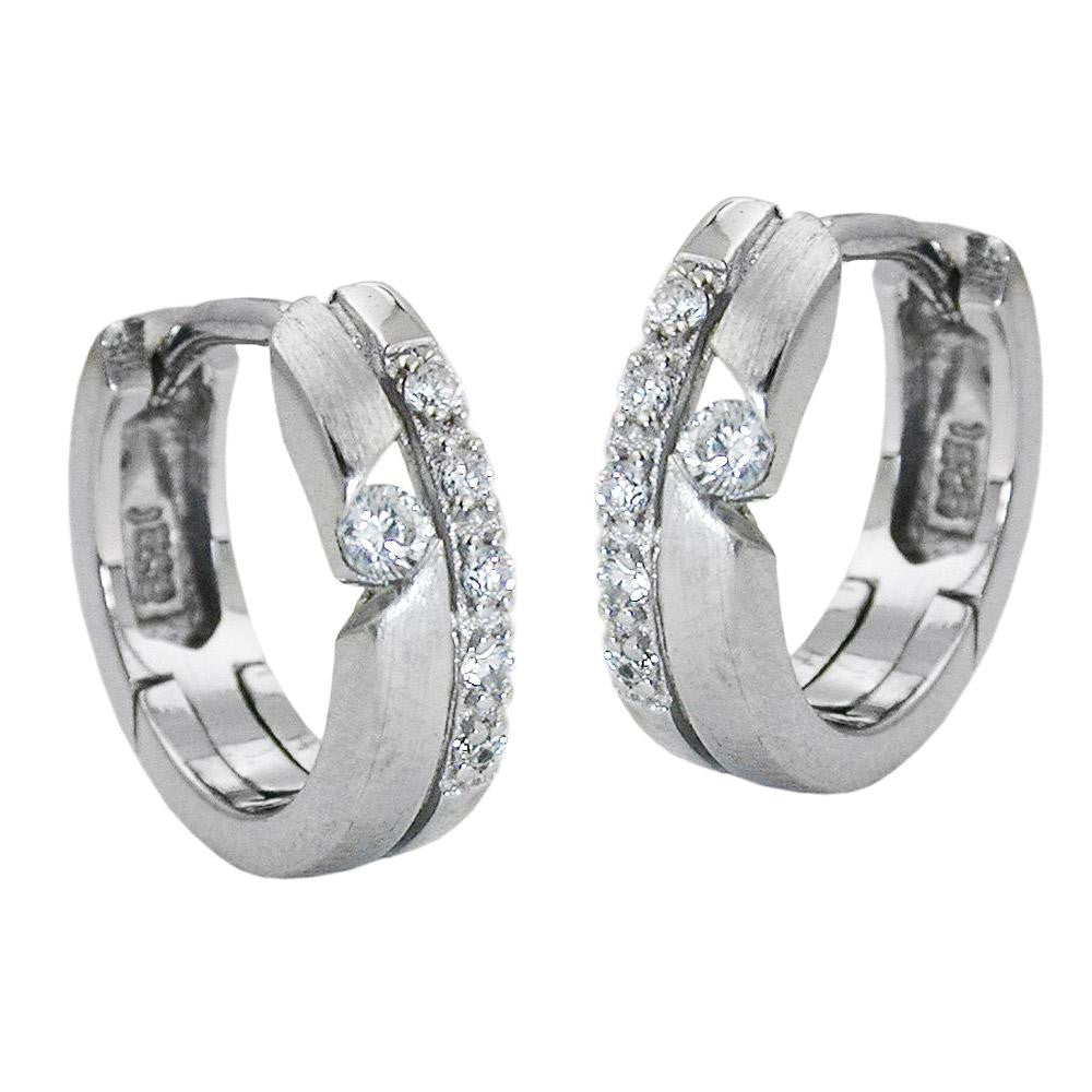 Hoops Earrings Zirconias Silver 925
