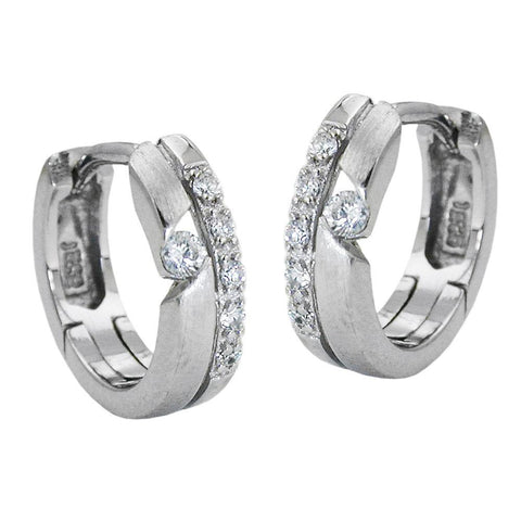 Hoops Earrings Zirconias Silver 925