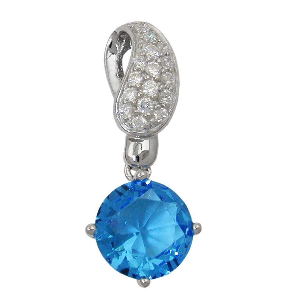 Pendant Blue-white Zirconia Silver 925