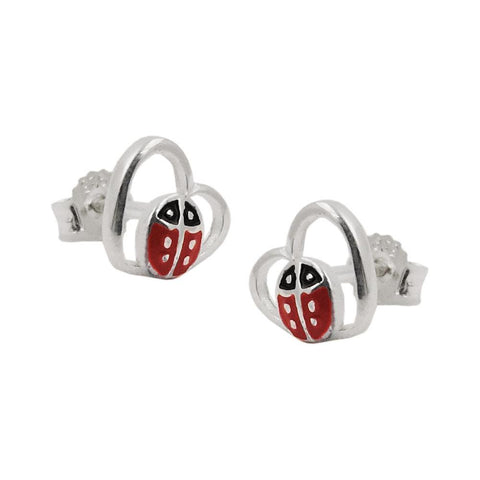 Earrings Studs Ladybird Silver 925