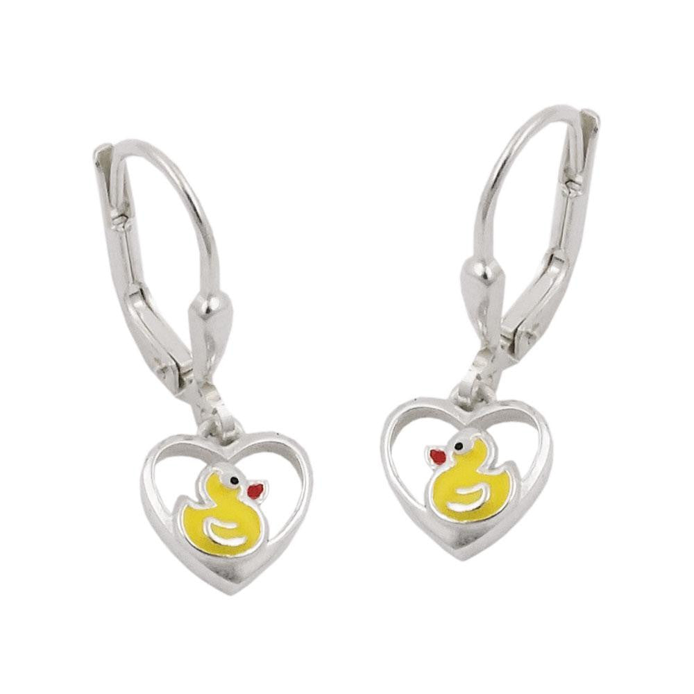 Earrings Leverback Duck Silver 925