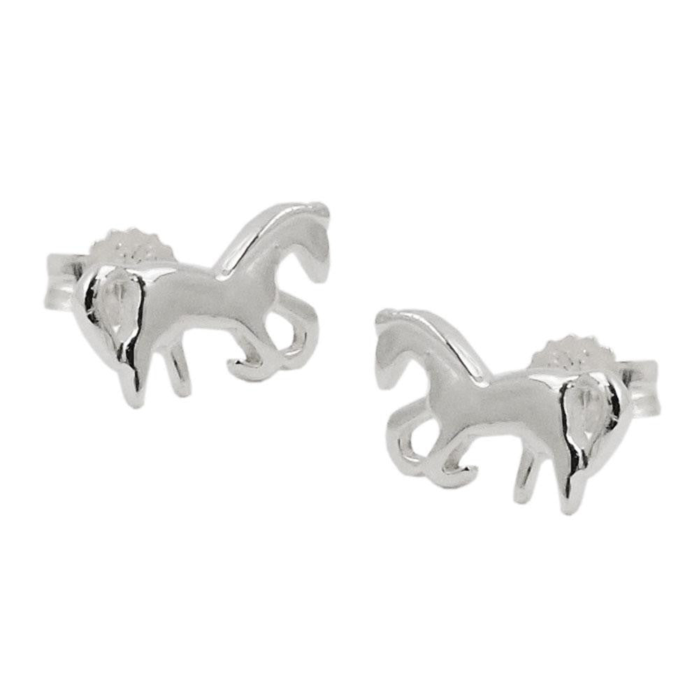 Earring Studs Horses Silver 925