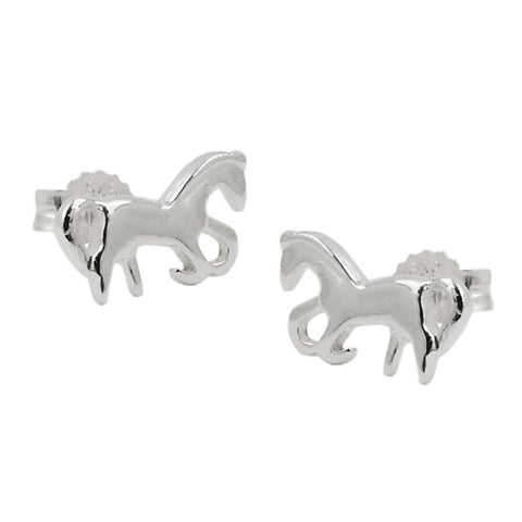 Earring Studs Horses Silver 925