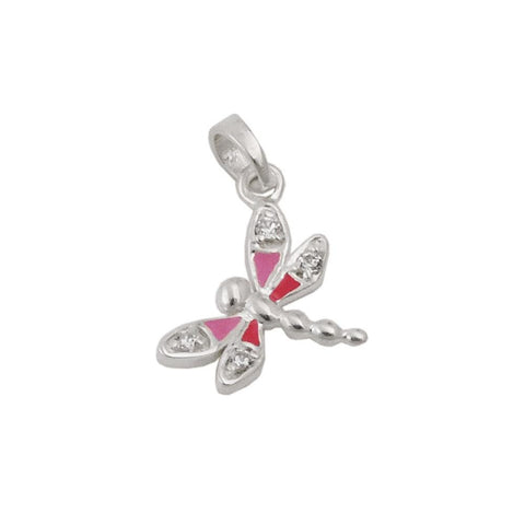 Pendant Dragon-fly Zirconia Silver 925