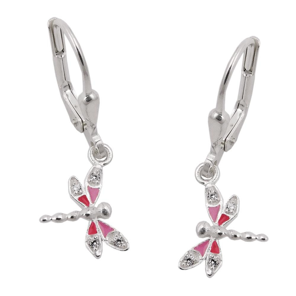 Leverback Earrings Dragon-fly Silver 925