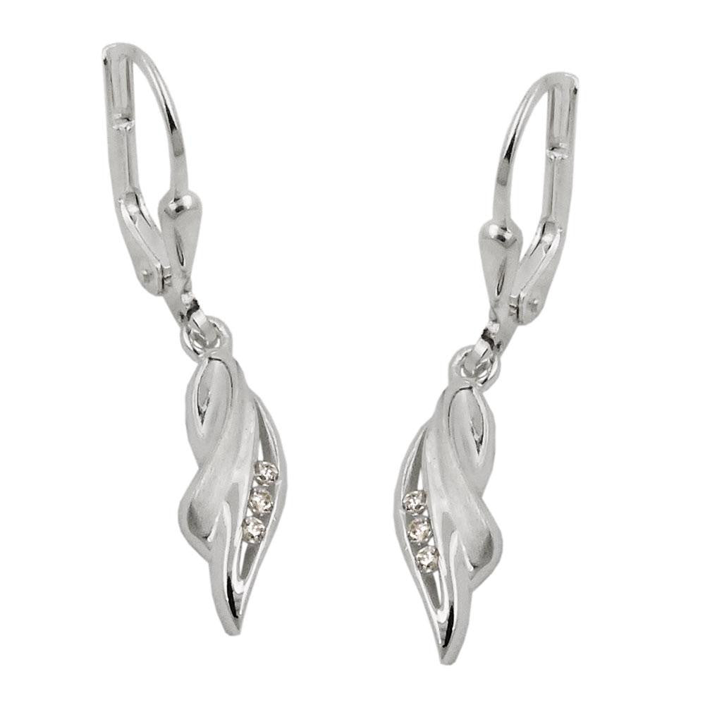 Leverback Earrings Zirconia Silver 925