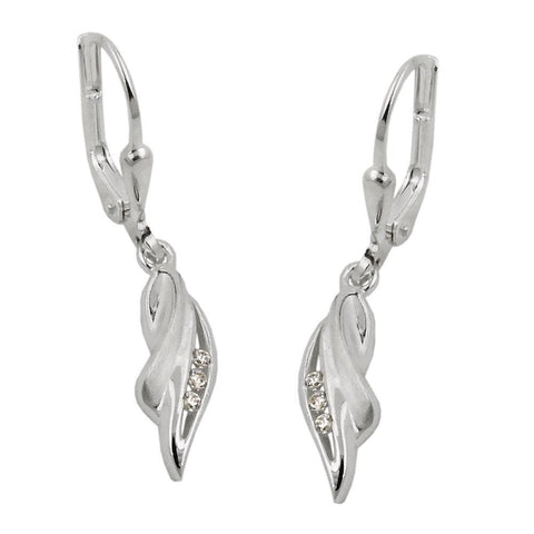 Leverback Earrings Zirconia Silver 925