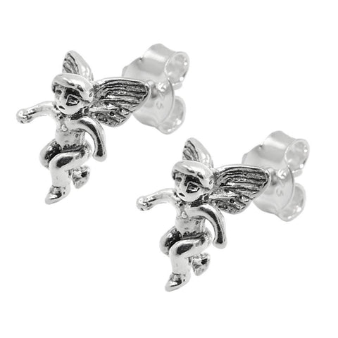 Earring Studs Running Angel Silver 925