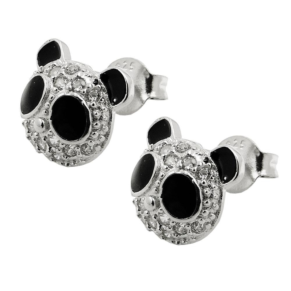 Earrings Studs Panda-head Silver 925