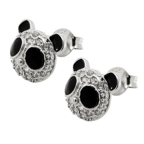 Earrings Studs Panda-head Silver 925