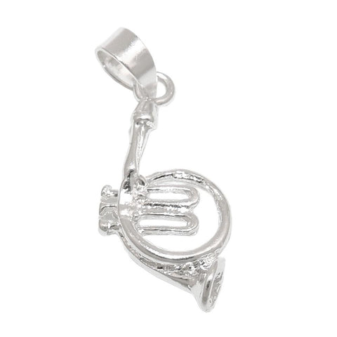 Pendant Brass Instrument Horn Silver 925