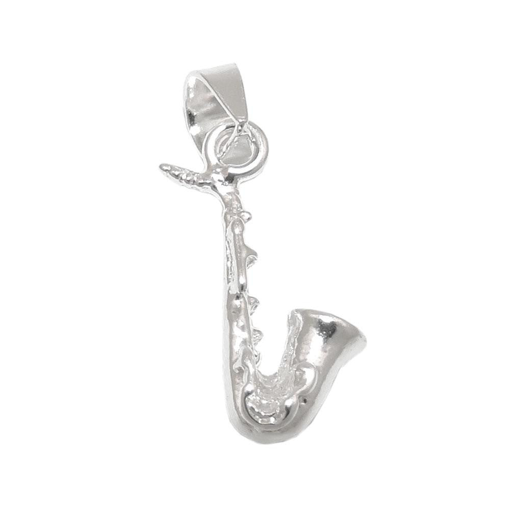 Pendant Brass Instrument Horn Silver 925