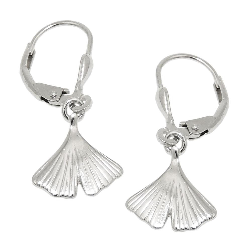 Leverback Earrings Ginkgo Silver 925