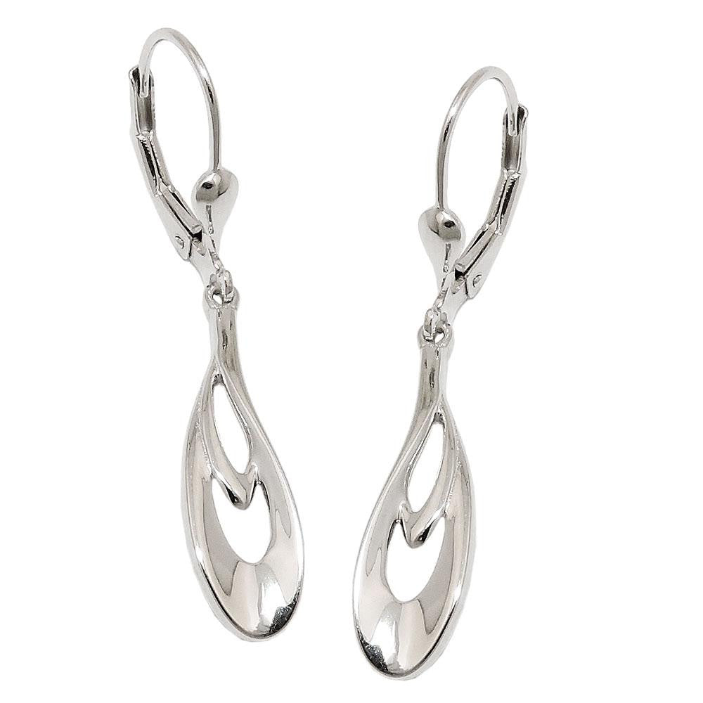 Earring Leverback Bow-shaped Silver 925