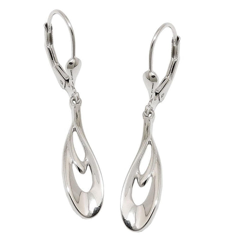 Earring Leverback Bow-shaped Silver 925