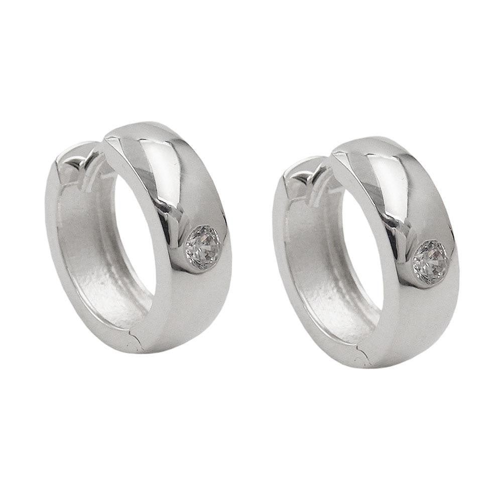 Hoop Earrings Zirconia Silver 925