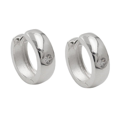 Hoop Earrings Zirconia Silver 925