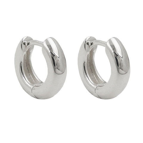 Hinged Hoop Earrings 12,5x4mm Silver 925