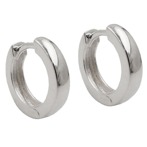 Hoop Earrings 12x3mm Silver 925