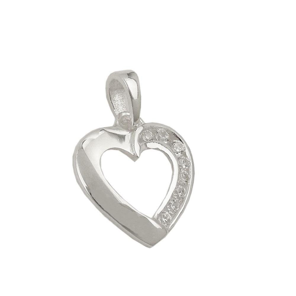 Pendant Heart With Zirconia Silver 925