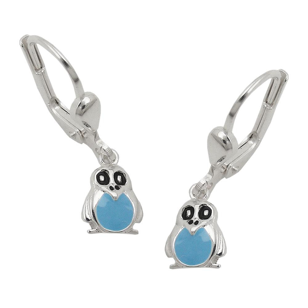Leverback Earrings Penguin Silver 925