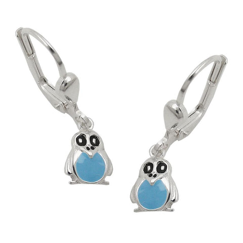 Leverback Earrings Penguin Silver 925