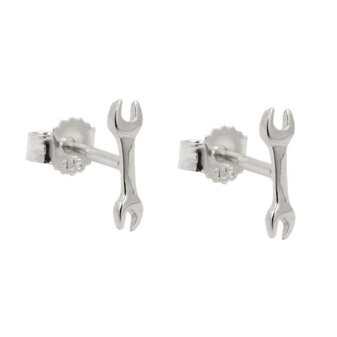 Stud Earrings Screw-wrench Silver 925