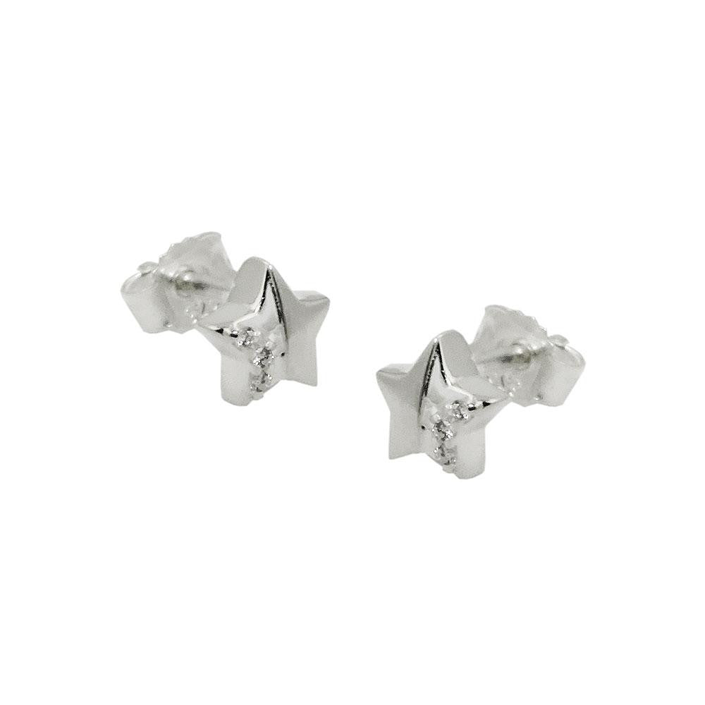 Earrings Studs Star Zirconia Silver 925