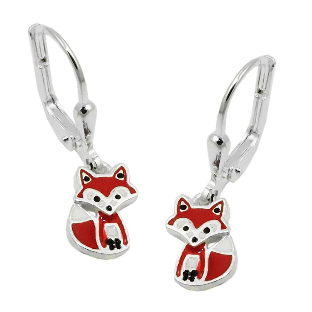 Leverback Earrings Fox Silver 925