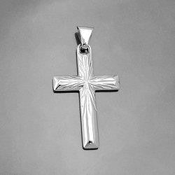 Pendant Cross Diamond Cut Silver 925
