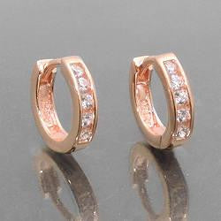 Hoop Earrings Redgold Plated Silver 925