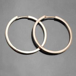 Hoop Earrings Redgold Plated Silver 925