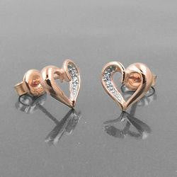 Earrings Red-goldplated Silver 925