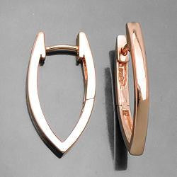 Hoop Earrings Redgold-plated Silver 925