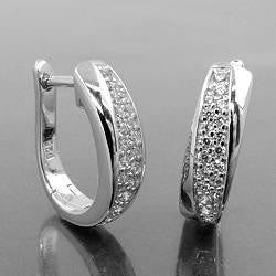 Hoop Earrings Zirconias Silver 925