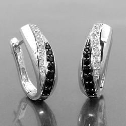 Hoop Earrings Zirconias Silver 925