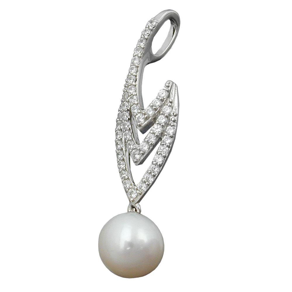 Pendant Pearl And Zirconias Silver 925